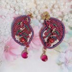 BO Enchantement d'Automne geborduurd met Swarovski-kristallen, parels en rocailles